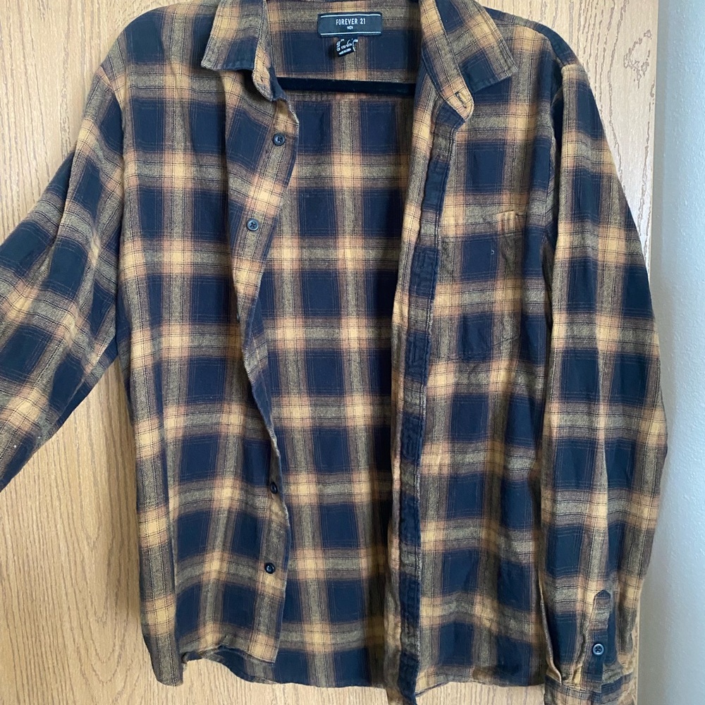 Plaid Button-Up Shirt